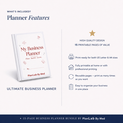 Finally — The Business Planner PDF That Turns Chaos Into Clarity.